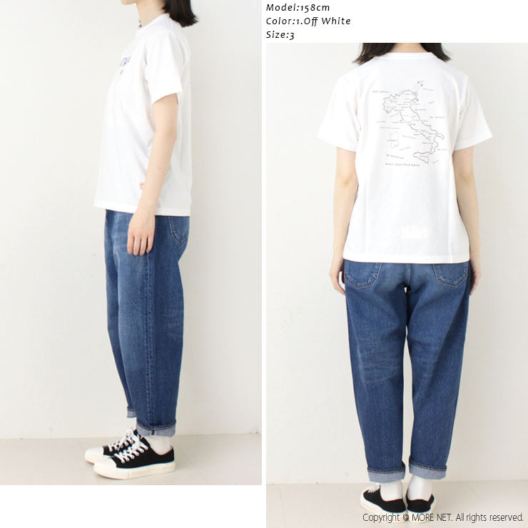 快晴堂 かいせいどう 半袖UNI-Tシャツ BASIC FIT B柄 イタリア 51C-108 日本製 プリント ロゴ 刺繍 トップス レディース 2025春夏 | 快晴堂 | 08