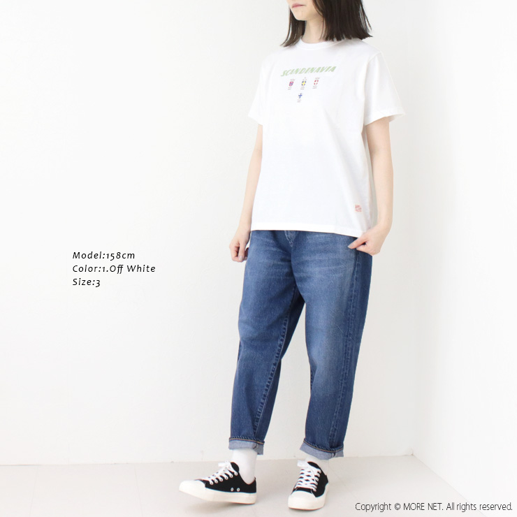 快晴堂 かいせいどう 半袖UNI-Tシャツ BASIC FIT C柄 スカンジナビア 51C-109  日本製 プリント ロゴ 刺繍 トップス レディース 2025春夏 | 快晴堂 | 06