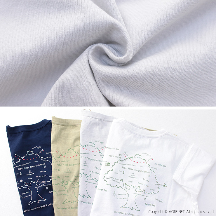 快晴堂 かいせいどう 半袖UNI-Tシャツ BASIC FIT C柄 スカンジナビア 51C-109  日本製 プリント ロゴ 刺繍 トップス レディース 2025春夏 | 快晴堂 | 12
