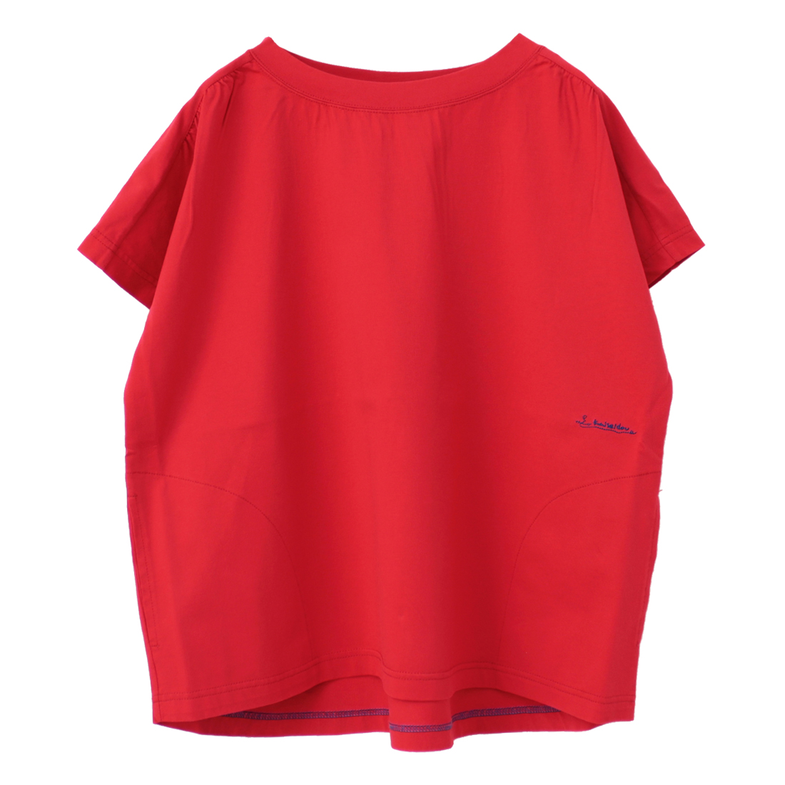 快晴堂 かいせいどう 肩ギャザー半袖Girl'sTシャツ 51C-39 無地 ワイド ポケット 刺繍 ロゴ カットソー レディース 2025春夏 | 快晴堂 | 02