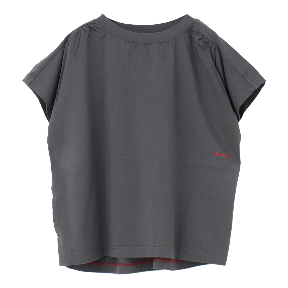 快晴堂 かいせいどう 肩ギャザー半袖Girl'sTシャツ 51C-39 無地 ワイド ポケット 刺繍 ロゴ カットソー レディース 2025春夏 | 快晴堂 | 04