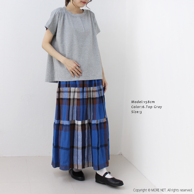 快晴堂 かいせいどう 肩ギャザー半袖Girl'sTシャツ 51C-39 無地 ワイド ポケット 刺繍 ロゴ カットソー レディース 2025春夏 | 快晴堂 | 09