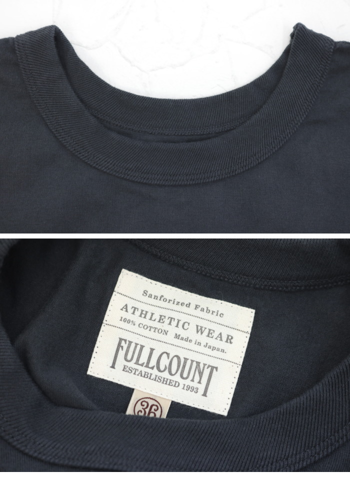 フルカウント FULLCOUNT フラットシームヘビーウェイトTシャツ 5222L メンズ 日本製 無地 長袖 | FULLCOUNT | 07
