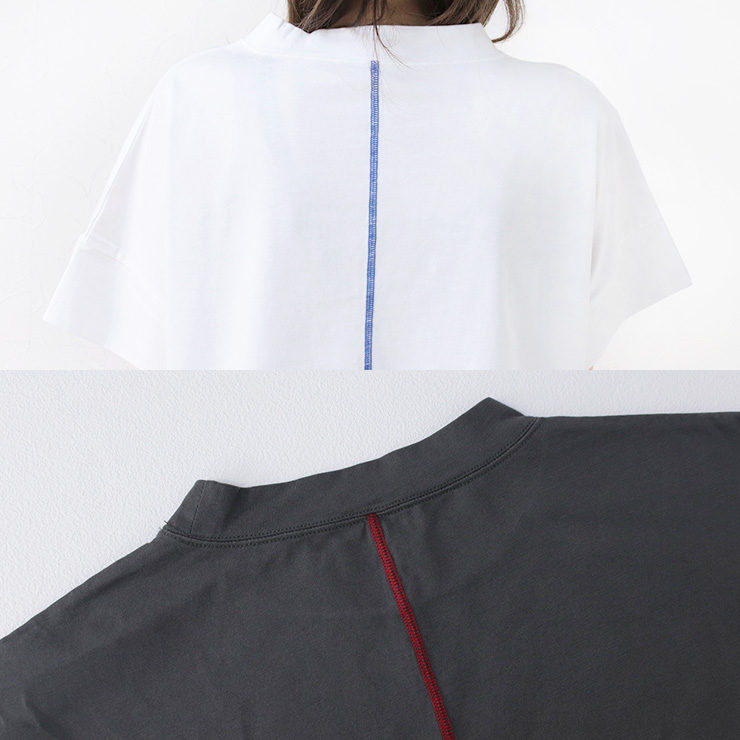快晴堂 かいせいどう スタンド衿Girl'sTシャツ 52C-38 トップス 半袖 刺繍 無地 ワイド ポケット レディース 2025春夏 | 快晴堂 | 13