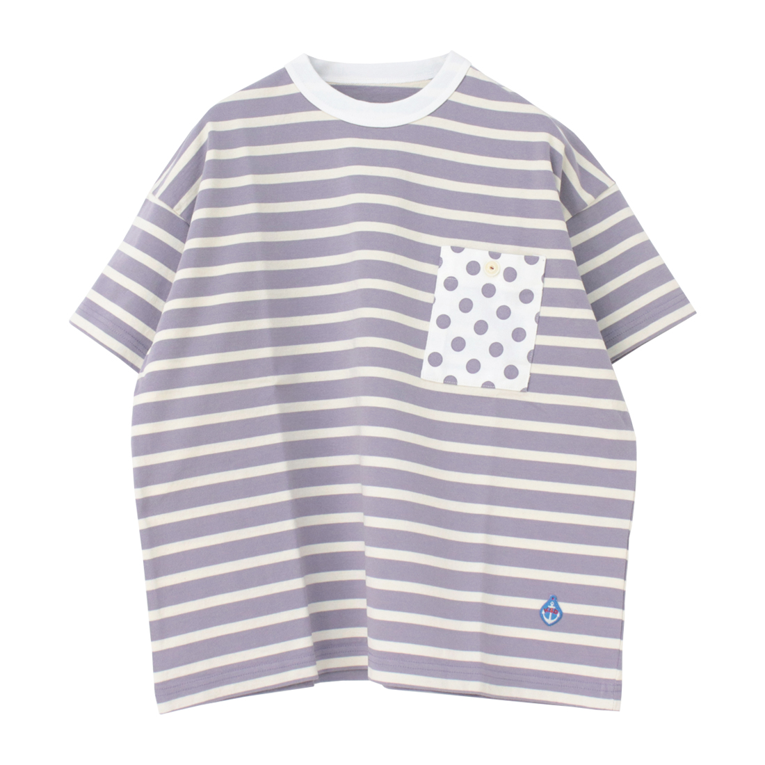 快晴堂 かいせいどう デラヴェボーダー 胸ポケットに水玉半袖Tシャツ HAYATE 52C-47 日本製 クルーネック ドット ワッペン トップス レディース 2025春夏 | 快晴堂 | 03
