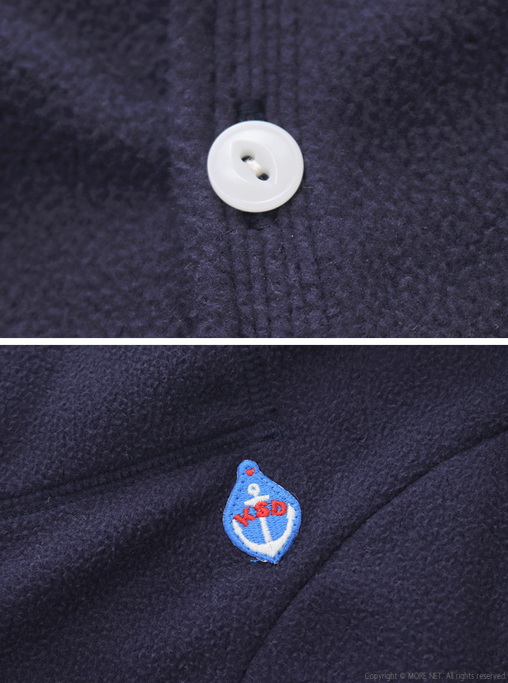 快晴堂 かいせいどう HAYATE 軽く暖かいフリース ステッチ沢山・羽織り