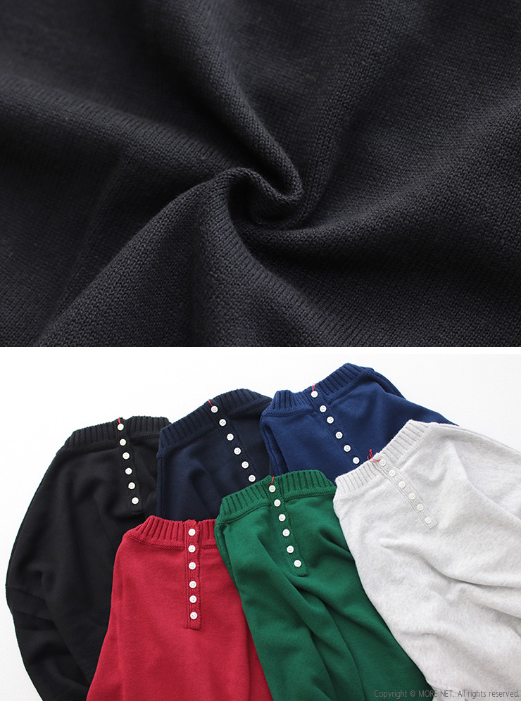 mao made（マオメイド） やわらかコットン 異ゲージリブクルーネック