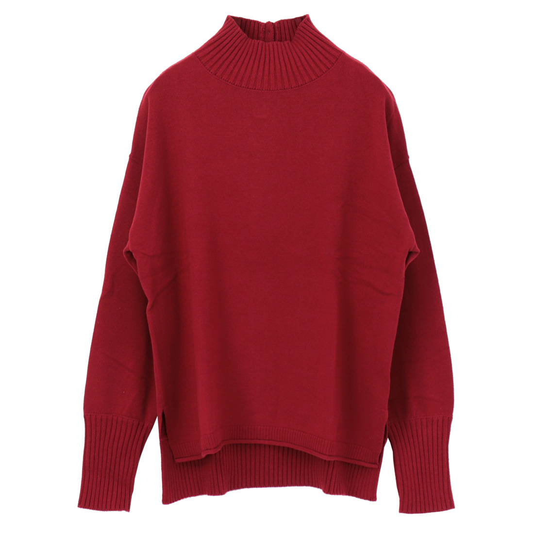 mao made（マオメイド） いつもの異ゲージリブハイネックプルオーバー