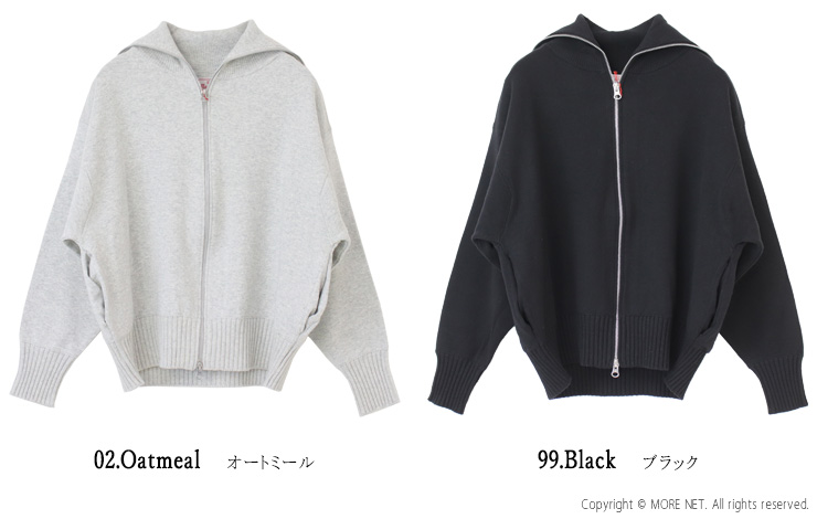 mao made（マオメイド） やわらかコットンミラノリブ ダブルジップ