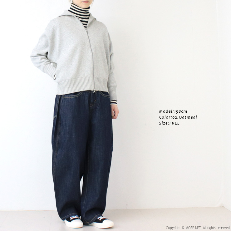 mao made（マオメイド） やわらかコットンミラノリブ ダブルジップ