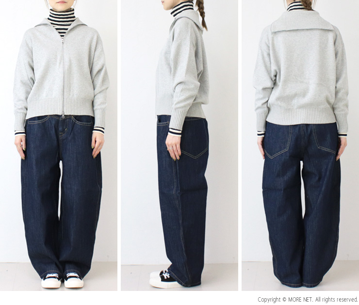 mao made（マオメイド） やわらかコットンミラノリブ ダブルジップ