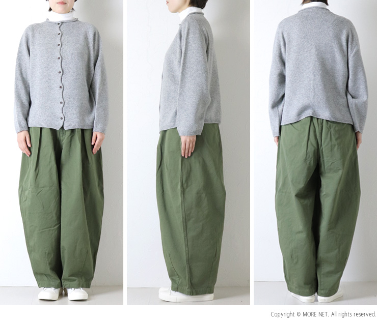 mao made（マオメイド） エアーヤーンコットン クルンネック2WAYプル