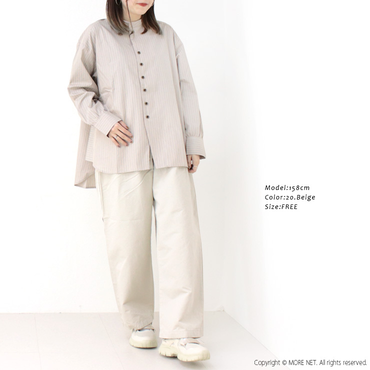 ヤラニュー YARRA NEU SID GRASストライプシャツ 5513-409 トップス 長袖 バンドカラー レディース 2025春夏 /返品・交換不可/SALE セール | YARRA | 05