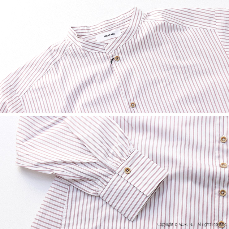 ヤラニュー YARRA NEU SID GRASストライプシャツ 5513-409 トップス 長袖 バンドカラー レディース 2025春夏 /返品・交換不可/SALE セール | YARRA | 08