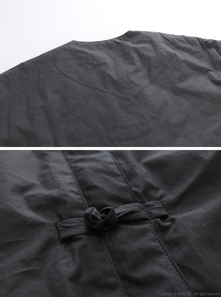 mao made（マオメイド） 洗いざらしクロス中綿チャイナジャケット