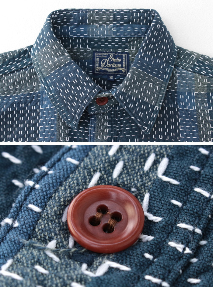 STUDIO D'ARTISAN スタジオダルチザン　野良着刺し子シャツ 楽天市場】ステュディオ・ダルチザン STUDIO D'ARTISAN 野良着
