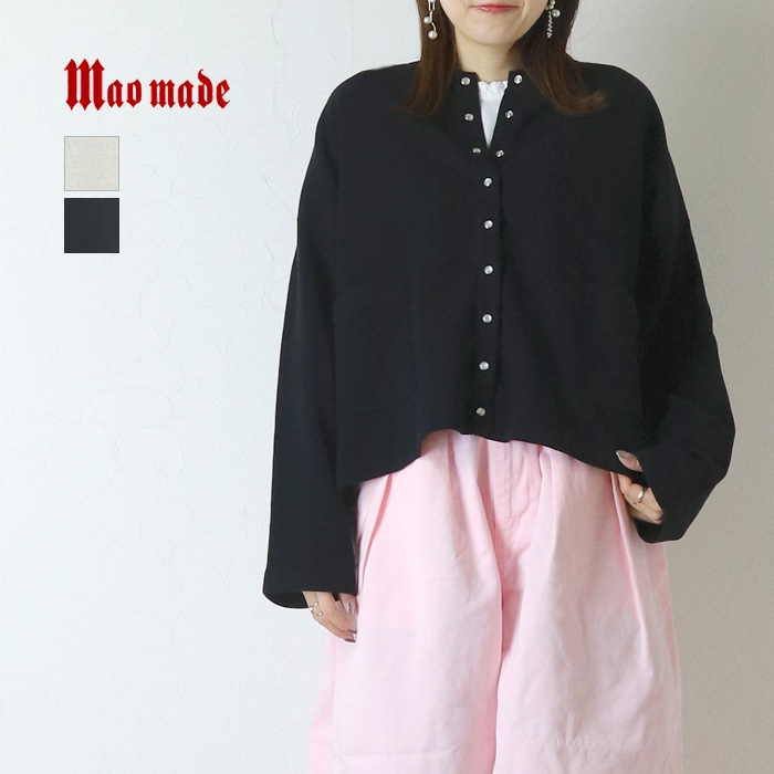mao made（マオメイド） シルケットコットンミラノリブ スナップボタン