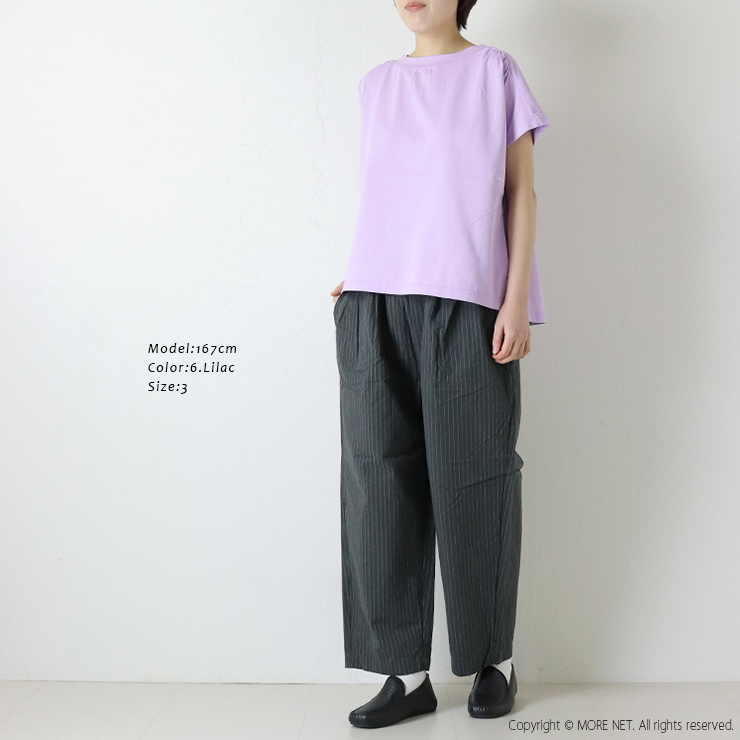 快晴堂 かいせいどう Girl's 肩ギャザー半袖Tシャツ 61C-32 無地