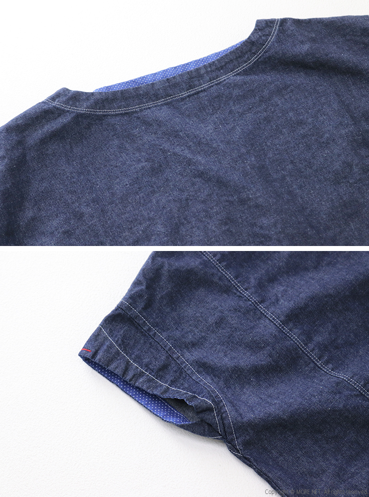 快晴堂 かいせいどう ライトオンスデニム6オンス ワイドTシャツ 61S-13