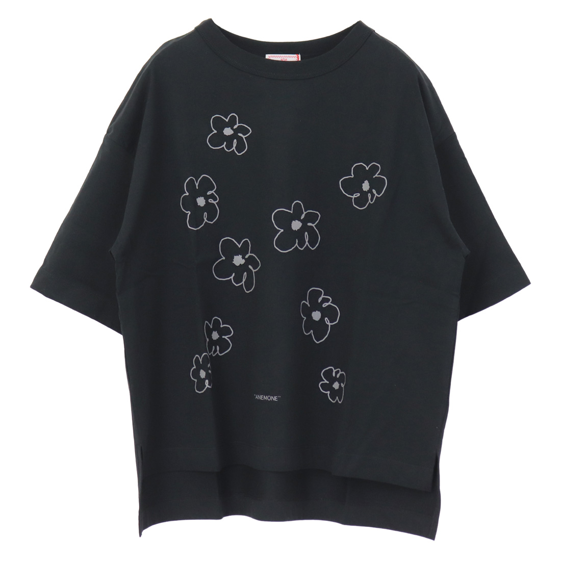 mao made（マオメイド） きれいめ天竺ANEMONEプリントTシャツ 621222