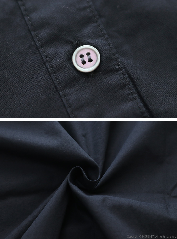 mao made（マオメイド） ひらひらVOILE 配色衿ニットポロプルオーバー