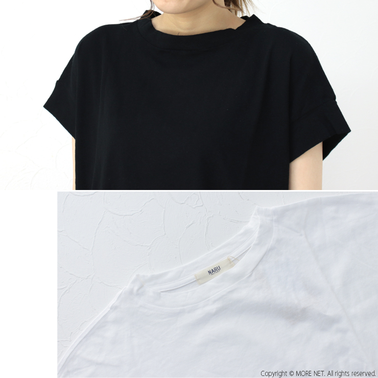 ナル NARU オールドコットンムラ糸リサイクル天竺カットソー 622101/649055 トップス Tシャツ 無地 日本製 レディース 2024春夏｜more-net2｜16