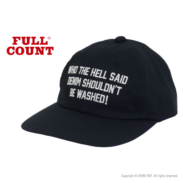 full count キャップ　ヴィンテージウォッシュ FULLCOUNT（フルカウント） デニムベースボールキャップ Fパッチ