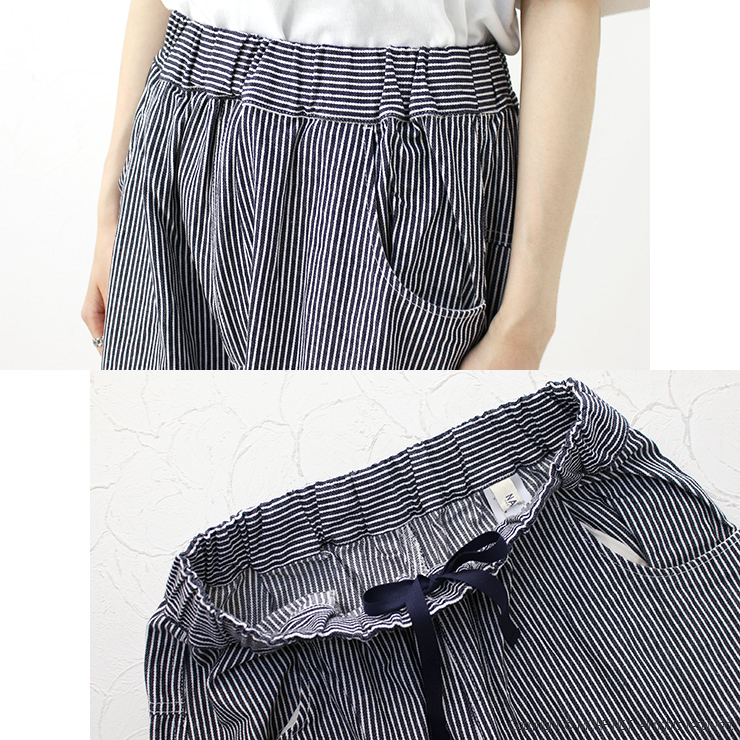 NARU(ナル) 先染めヒッコリーノッポパンツ 654810 | メディア
