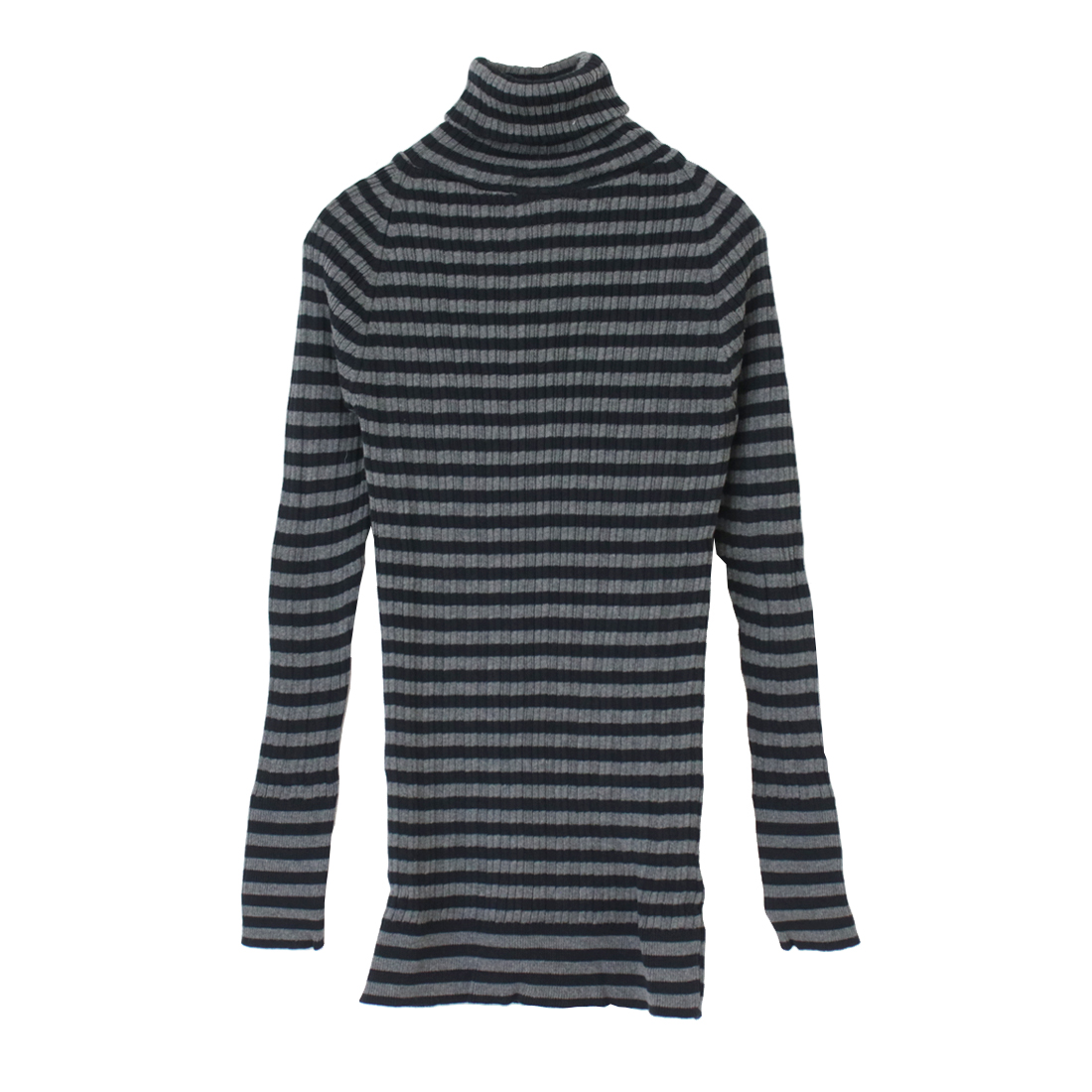 ナル NARU 綿コーマランダムリブボーダータートルネックセーター 650703 長袖 カットソー 日本製 レディース 2025秋冬 | mao made | 03