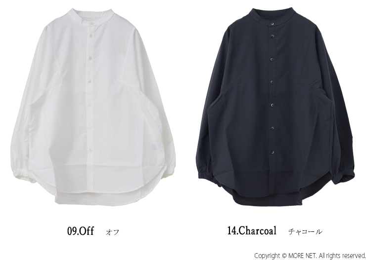 ナル NARU 近江晒50sブロード 袖ボリュームシャツ 652900 レディース 日本製 ブラウス 長袖 トップス NARU｜(ナル) 近江晒50sブロード 袖ボリュームシャツ 652900