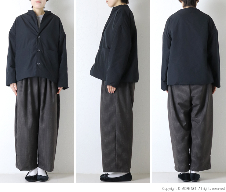 NARU（ナル） キーネックパデッドジャケット 656101BE 日本製 Vネック