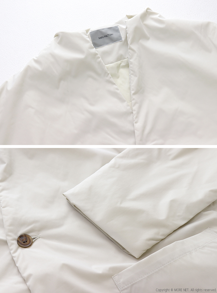 NARU（ナル） キーネックパデッドジャケット 656101BE 日本製 Vネック