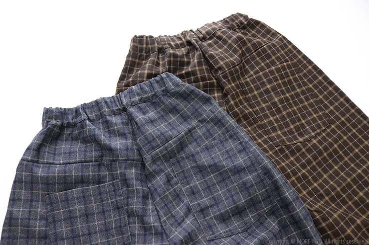 NARU（ナル） ウールリサイクルクロスチェックノッポパンツ 6569361