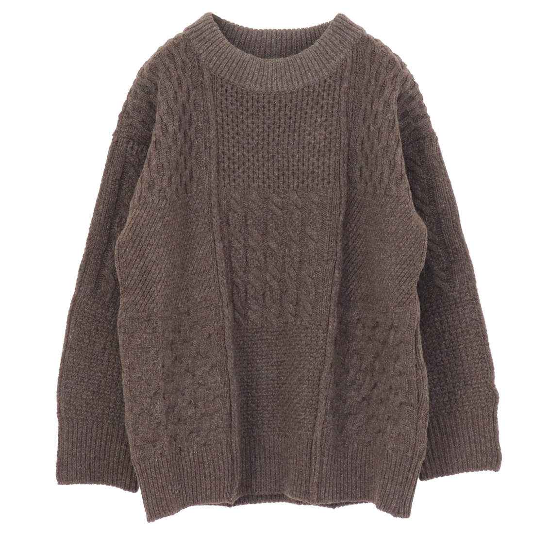 NARU（ナル） NARU NATURAL COLORED WOOL 柄編みニット 665406