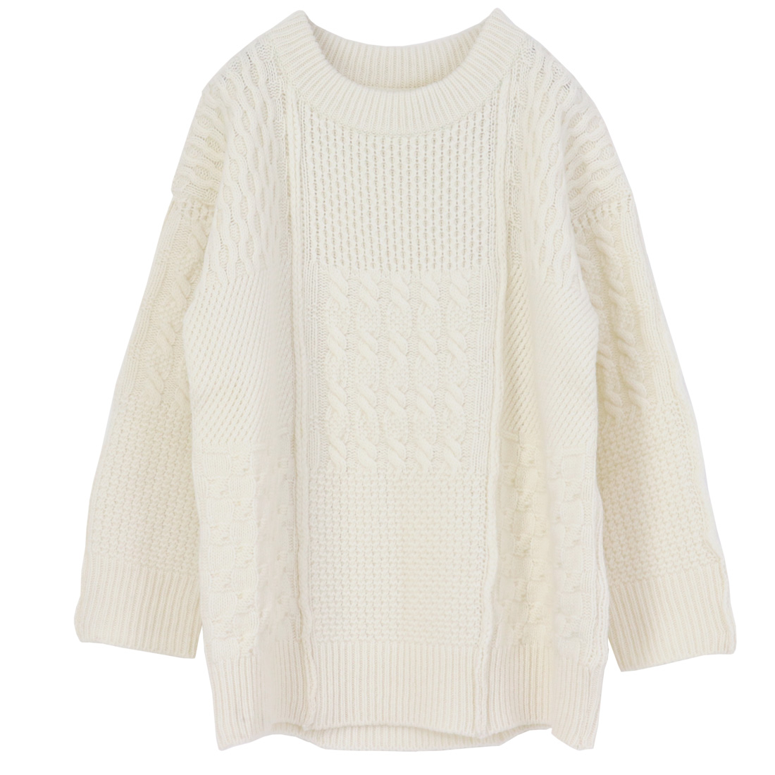 ファッション雑貨 naru NARU（ナル） NARU NATURAL COLORED WOOL 柄編みニット 665406