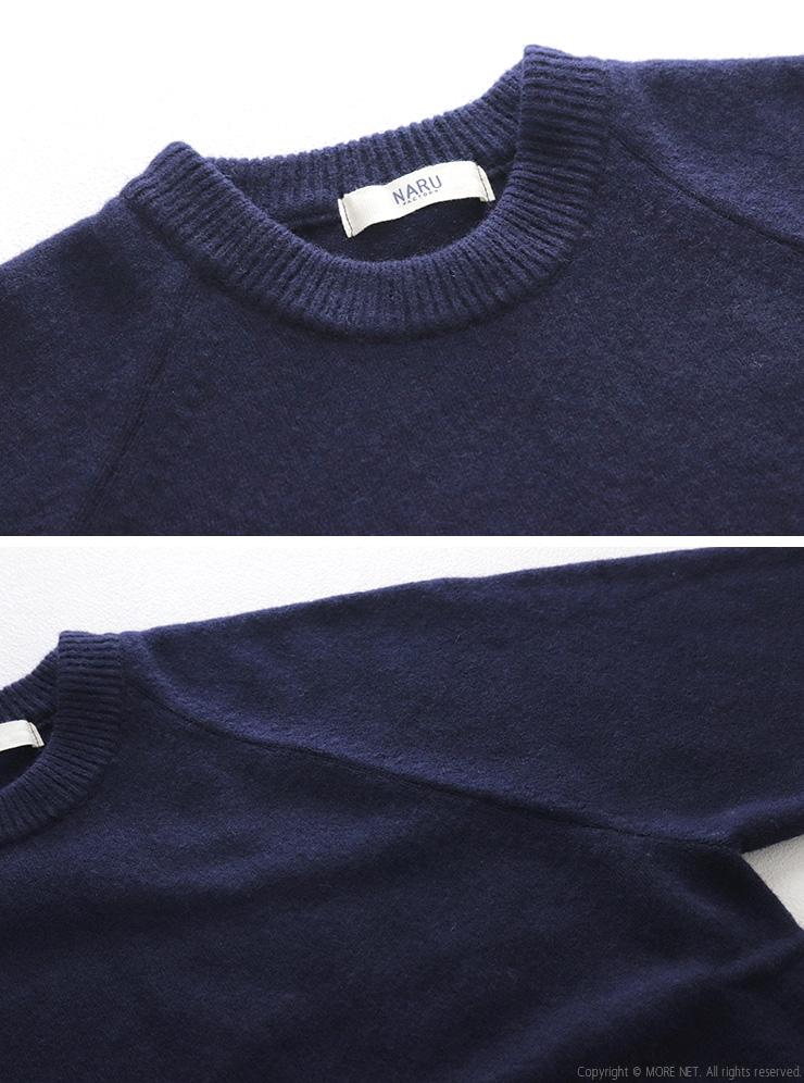 NARU（ナル） タスマニアラム ラグランニット 665600-1 セーター プル