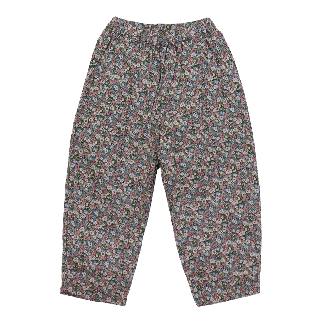 ナル NARU 小花柄エッグパンツ 6658501 日本製 ワイド カーブ テーパード イージー 総柄 アンクル丈 レディース NARU（ナル） 小花柄エッグパンツ 6658501 日本製 ワイド カーブ