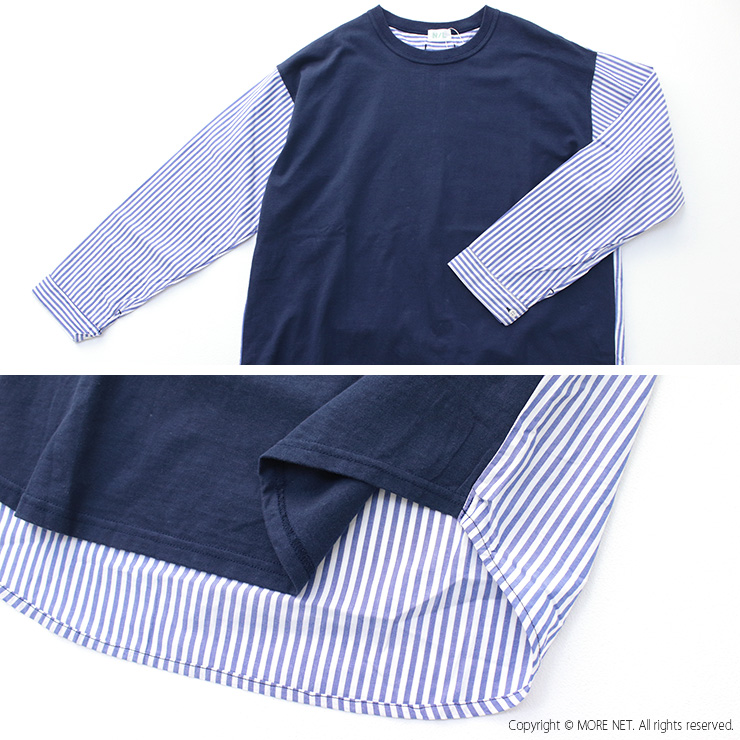 ナチュラルランドリー NATURAL LAUNDRY クラフトパネルSTシャツプルオーバー 7251C-018 トップス 長袖 切替 日本製 レディース 2025春夏 | NATURAL LAUNDRY | 11