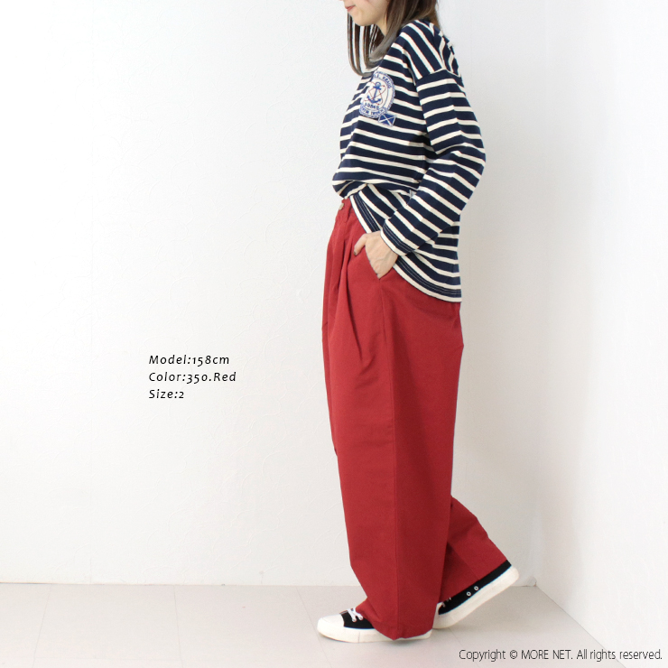ナチュラルランドリー NATURAL LAUNDRY CLカルゼビッグチノパンツ 7251P-012 日本製 綿麻 無地 ワイド レディース 2025春夏 | NATURAL LAUNDRY | 05
