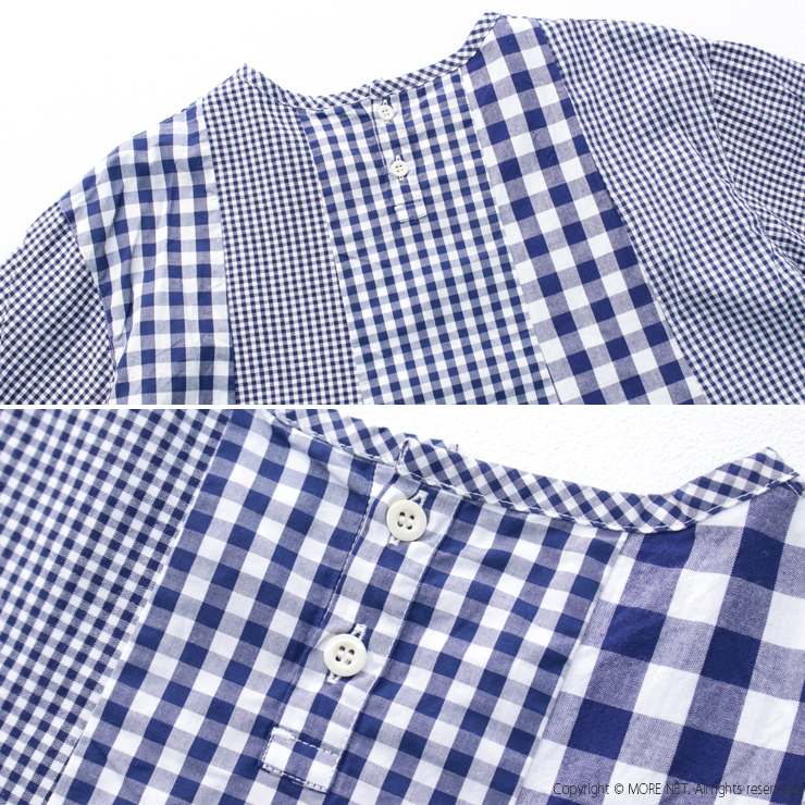 SALE セール/ナチュラルランドリー NATURAL LAUNDRY カラーギンガムパネルプルオーバー 7251T-008 日本製 チェック 長袖 ブラウス Tシャツ /返品・交換不可 | NATURAL LAUNDRY | 10