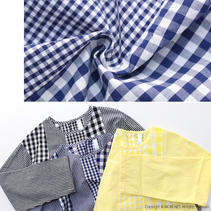 SALE セール/ナチュラルランドリー NATURAL LAUNDRY カラーギンガムパネルプルオーバー 7251T-008 日本製 チェック 長袖 ブラウス Tシャツ /返品・交換不可 | NATURAL LAUNDRY | 11