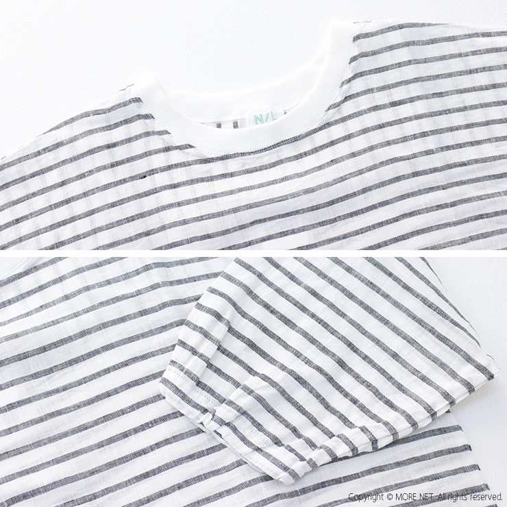 ナチュラルランドリー NATURAL LAUNDRY ボーダーワイドPO 7252C-010 トップス 7分袖 日本製 レディース 2025春夏 | NATURAL LAUNDRY | 07