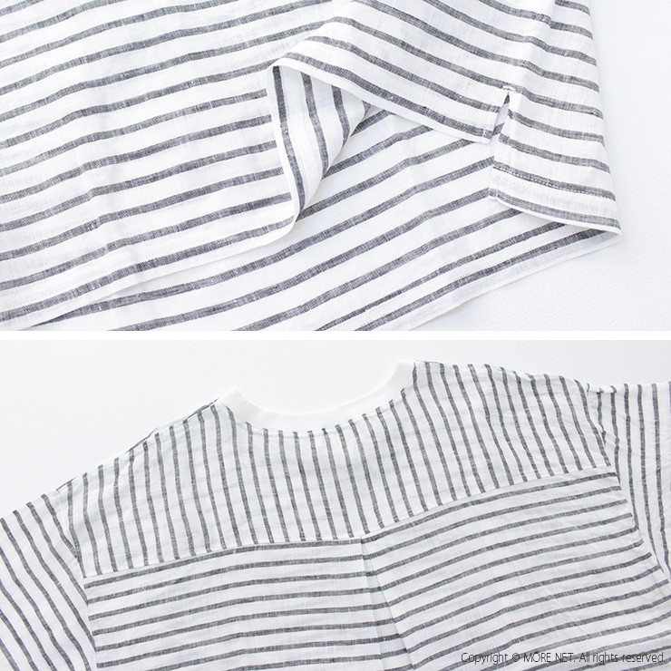ナチュラルランドリー NATURAL LAUNDRY ボーダーワイドPO 7252C-010 トップス 7分袖 日本製 レディース 2025春夏 | NATURAL LAUNDRY | 08