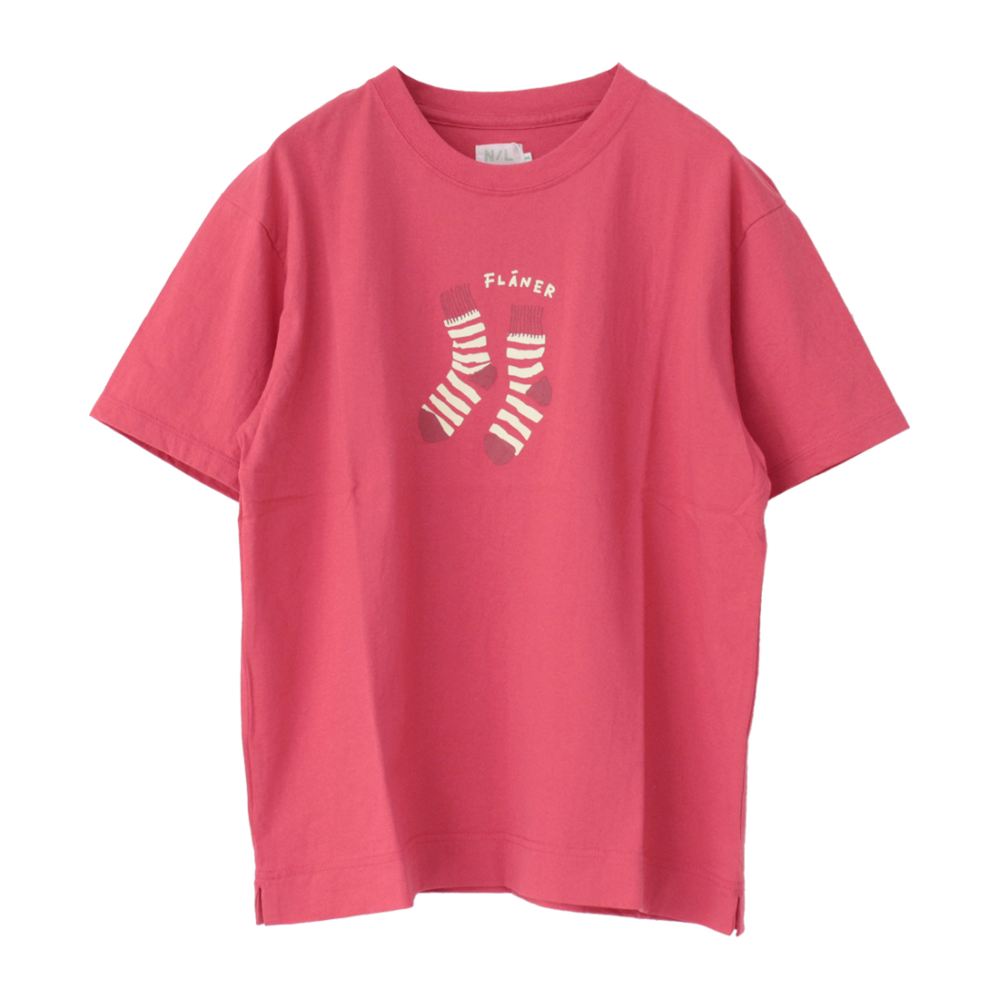 ナチュラルランドリー NATURAL LAUNDRY カラー天竺ソックスプリントTシャツ 7252C-032 日本製 半袖 トップス レディース 2025春夏 | NATURAL LAUNDRY | 03