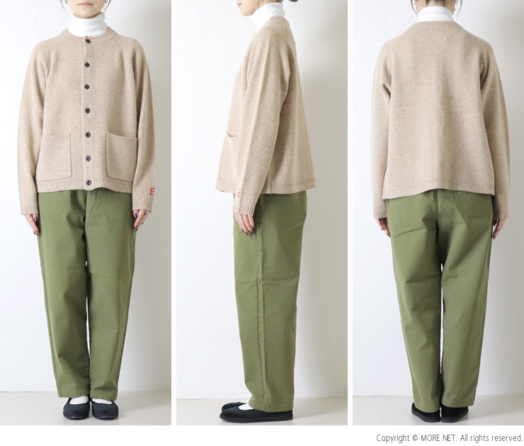 ナチュラルランドリー NATURAL LAUNDRY ラムナイロンラグランカーディガン 7255K-010 ニット 羽織 クルーネック ウール レディース NATURAL LAUNDRY（ナチュラルランドリー） ラムナイロンラグラン