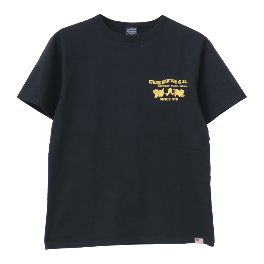 ステュディオ・ダルチザン STUDIO D'ARTISAN USAコットン刺繍Tシャツ 8096 メンズ 日本製｜more-net2｜03