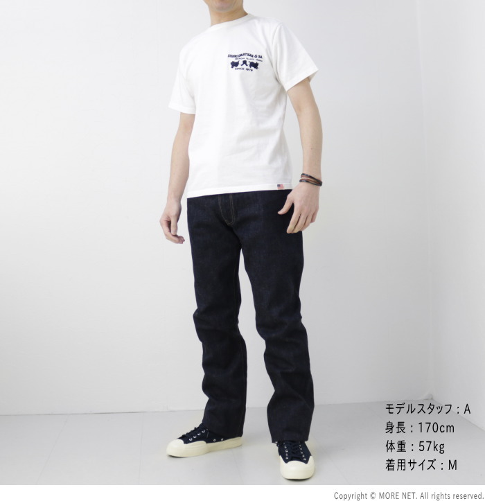 ステュディオ・ダルチザン STUDIO D'ARTISAN USAコットン刺繍Tシャツ 8096 メンズ 日本製｜more-net2｜09