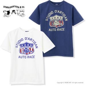 ステュディオ・ダルチザン STUDIO D'ARTISAN 吊り編みプリントTシャツ 8103A メンズ 日本製 半袖 AUTO RACE