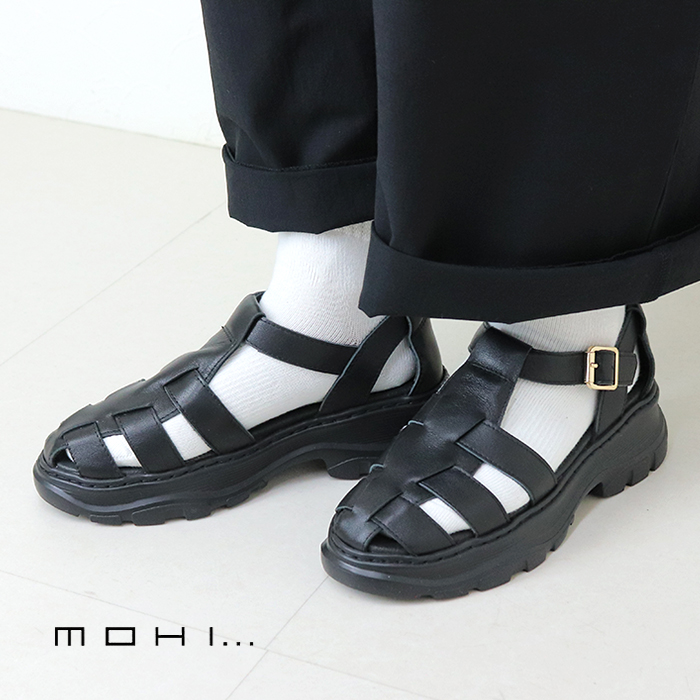 MOHI（モヒ） レザーグルカサンダル 8122-7 厚底 牛革 靴 レディース