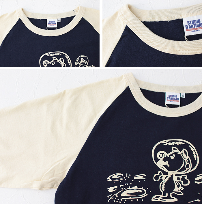 ステュディオ・ダルチザン STUDIO D'ARTISAN プリントラグラン7分袖Tシャツ 8138B メンズ 日本製｜more-net2｜08